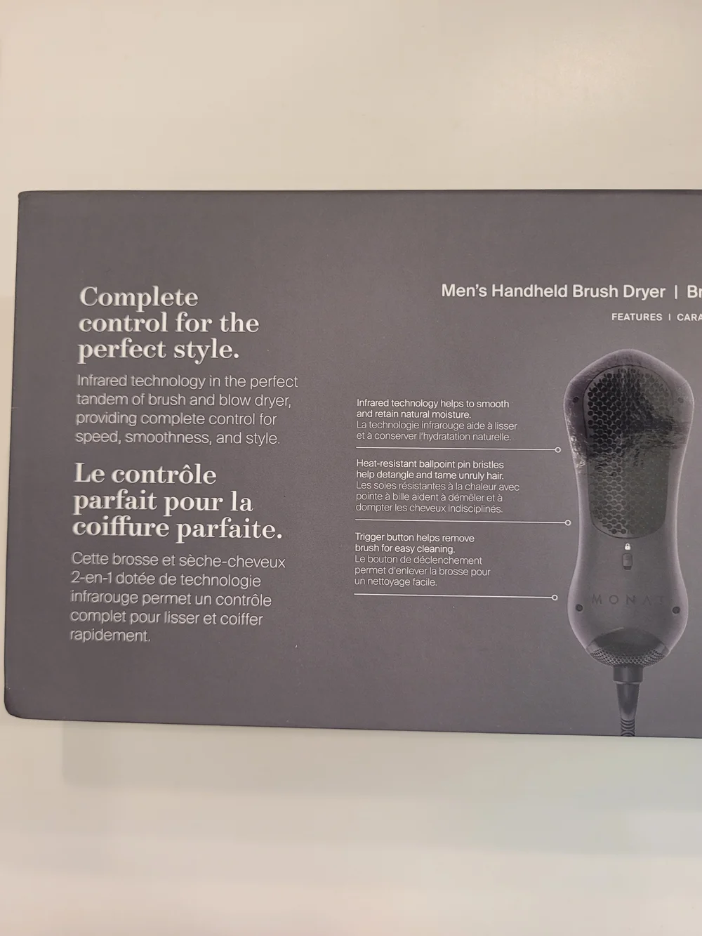 Monat Perfect Touch 2-in-1 Electric Hair Grooming Blow Dryer Brush